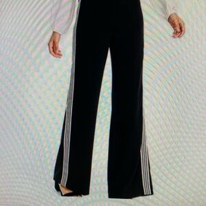 Nanette Lepore Boogie Wide Leg Flare with White Stripes Floor Length